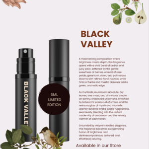 Black Valley 20 Years Utopic anniversary Perfume 5ml bottle